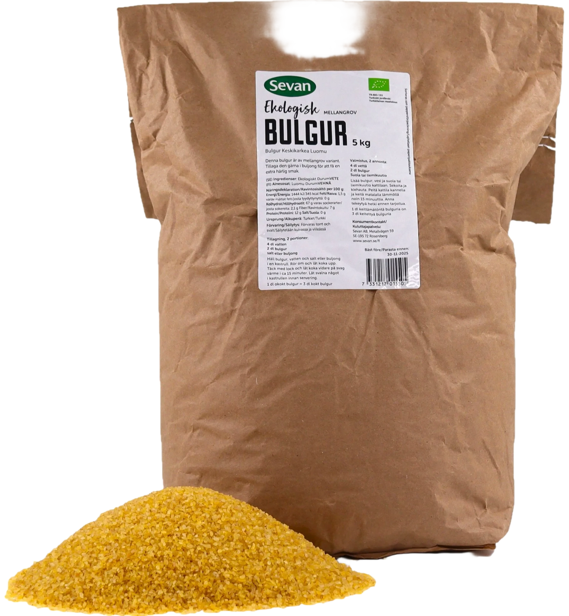 Bulgur Mellangrov EKO