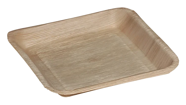 Palmebladstallerken 24x24cm naturesse  25stk
