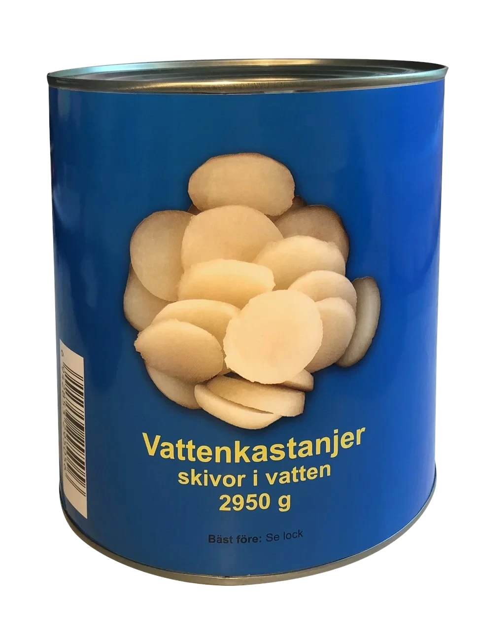 Vattenkastanjer skivor i vatten