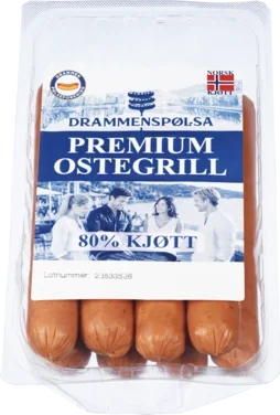 MANSTAD KJØTT AS Drammenspølsa m/ost