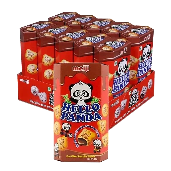 Hello Panda Sjokoladekjeks (Kartong 10 x 50g)