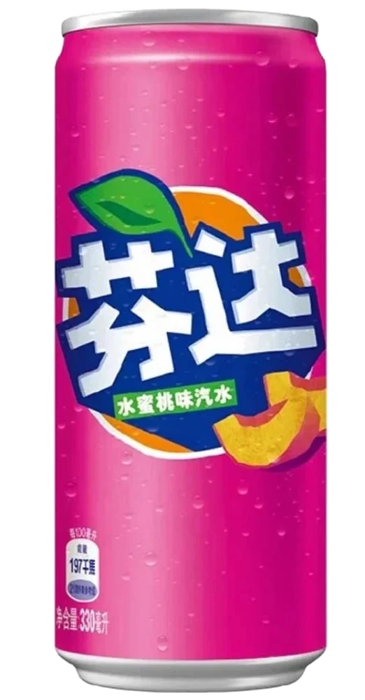 Fanta white peach can asia