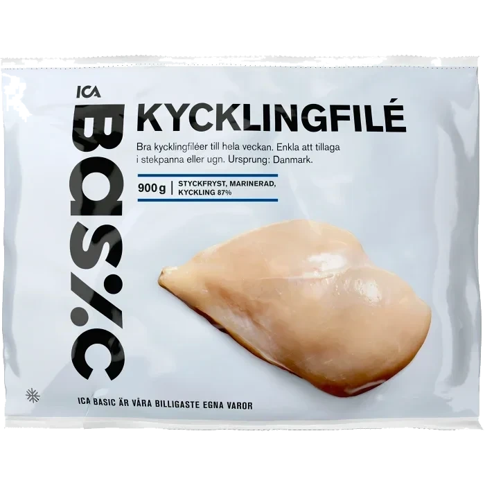 Kycklingbröstfilé 900g ICA Basic