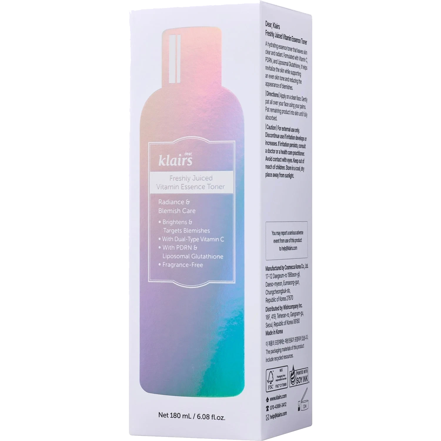 Klairs Freshly Juiced Vitamin Essence Toner 180 ml