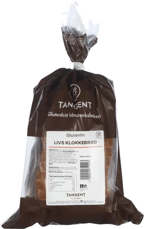 Livs Klokkebrød Skåret glutenfri 500g Tangent