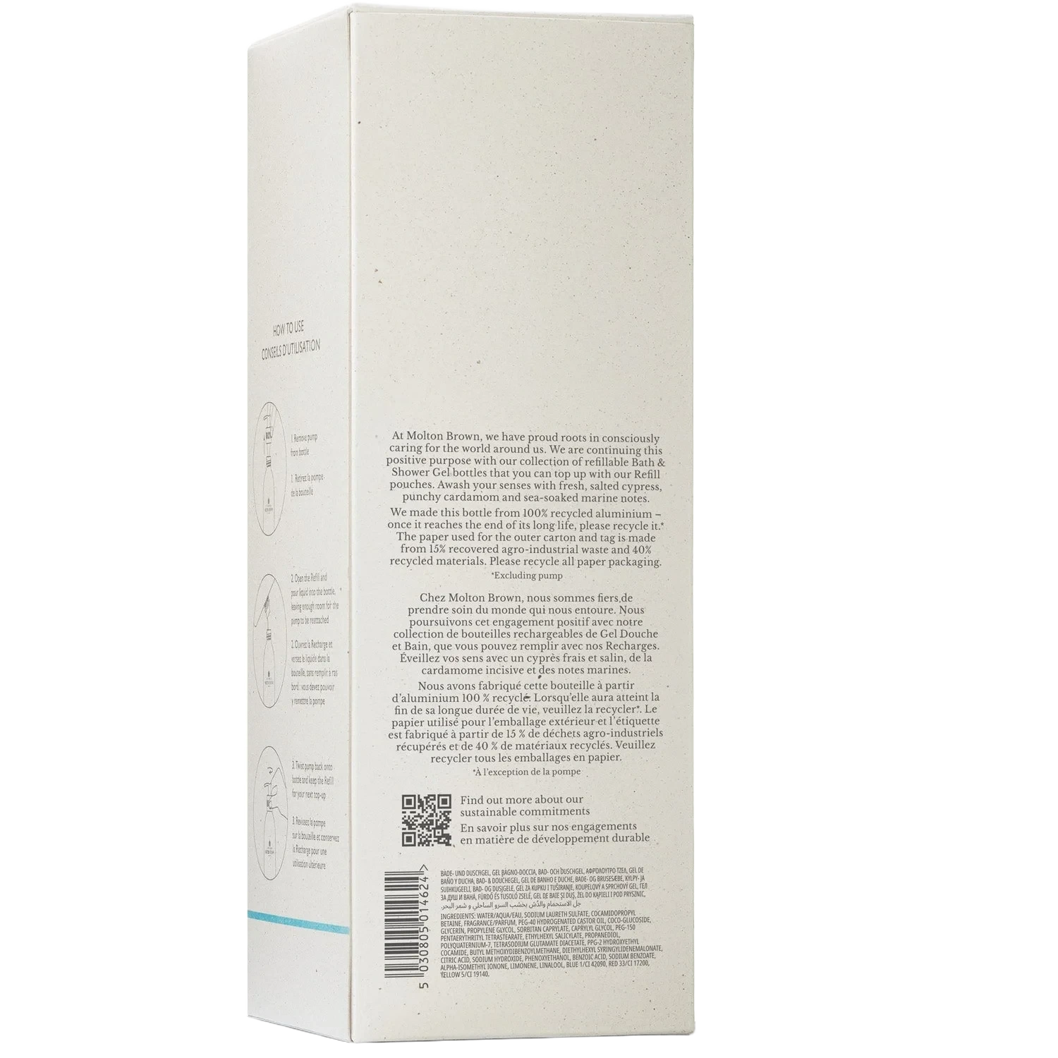 Molton Brown Coastal Cypress & Sea Fennel Bath & Shower Gel Infinite Bottle 400 ml