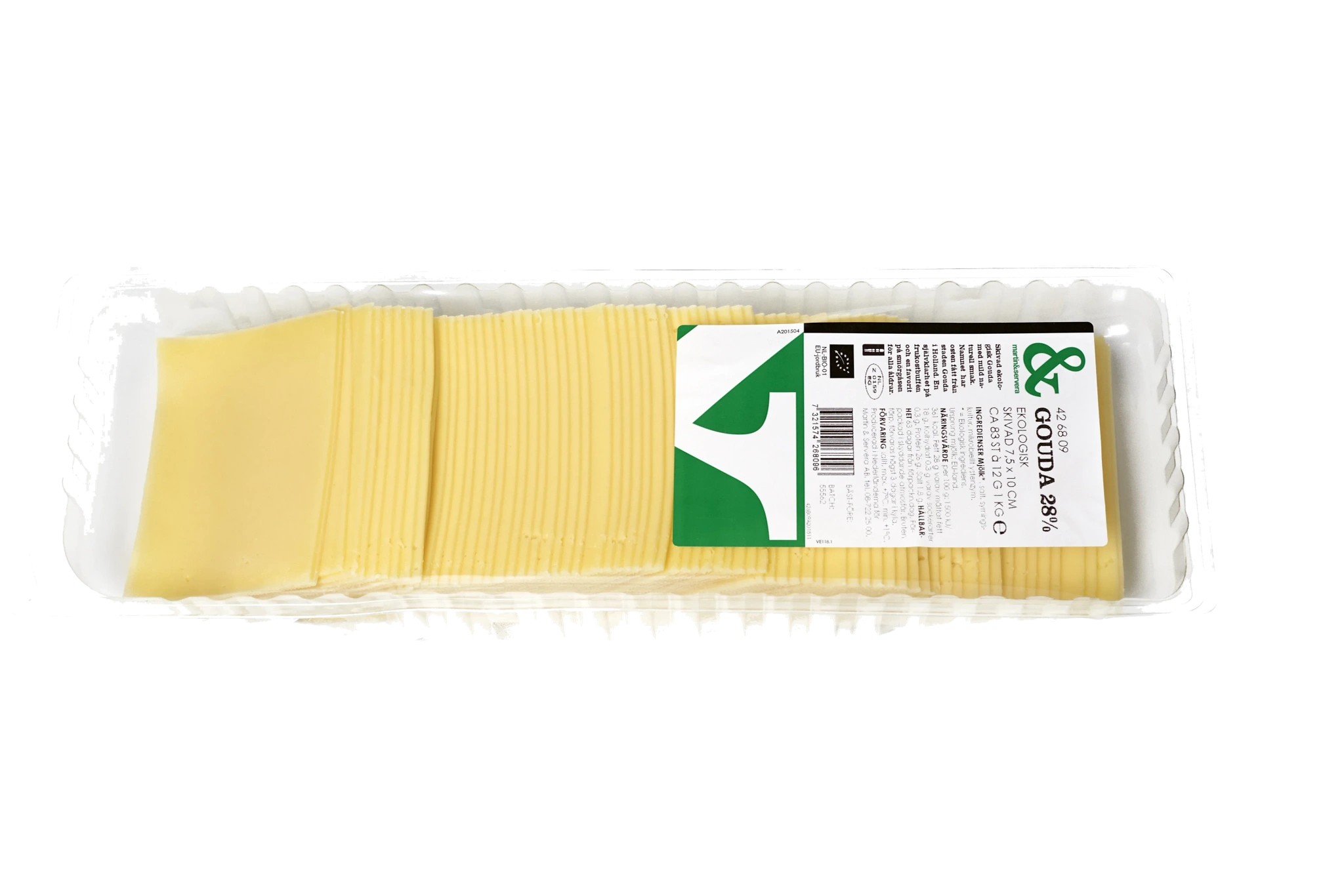 Gouda 28 % skivad Ekologisk