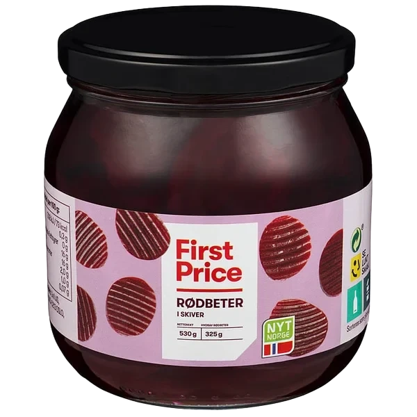 Rødbeter Skivede 530g First Price