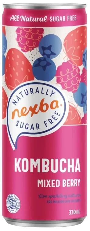 Nexba Mixed Berry Kombucha 0,33l bx Sleek