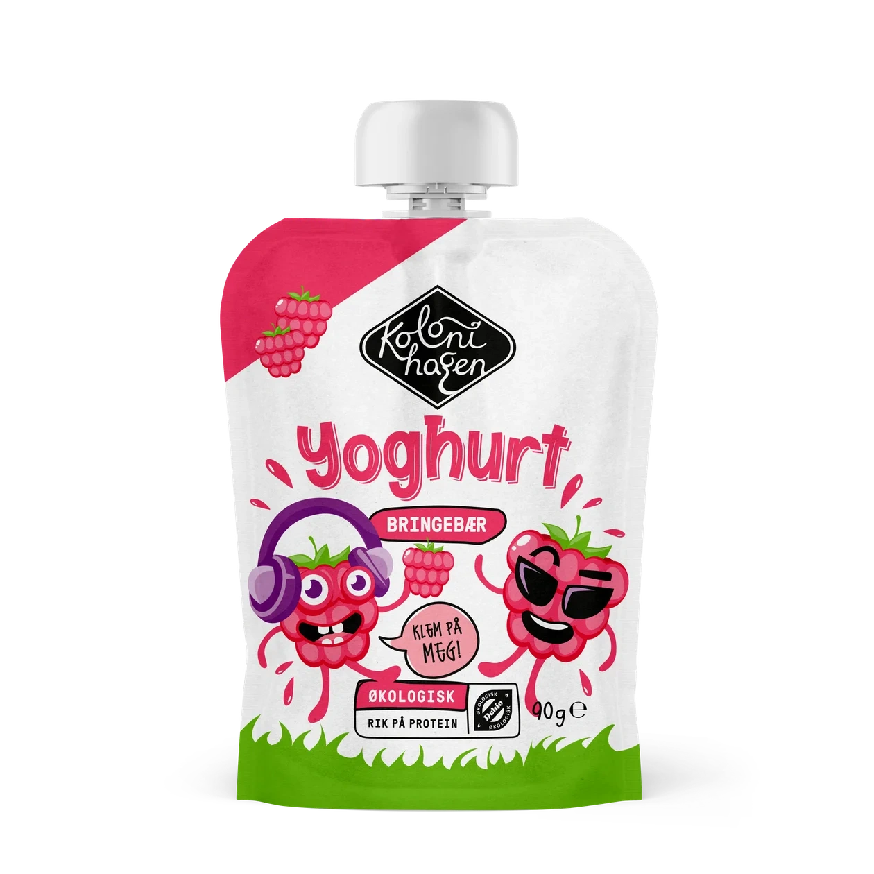 Klemmeyoghurt bringebær