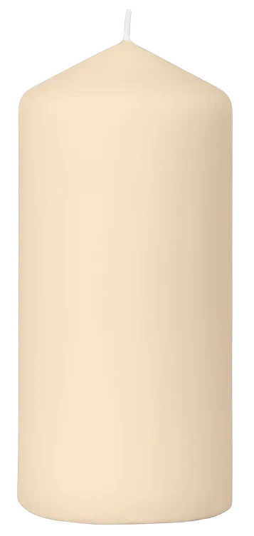 Stumpenkerze matt Sand