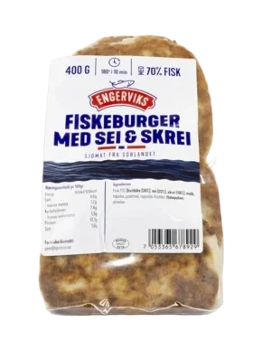 Fiskeburger med Sei & Skrei 70% Engerviks
