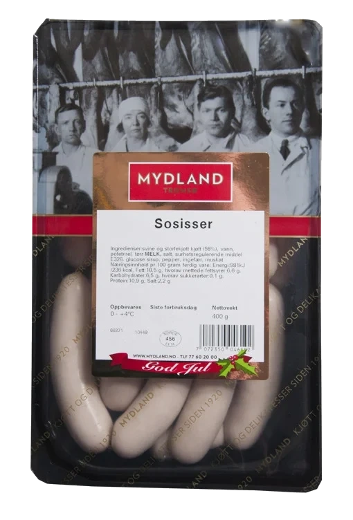 Sosisser 400g Mydland