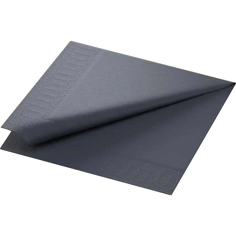 Servietter 40cm 3l sort 125stk