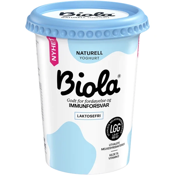 Biola Yoghurt Naturell Laktosefri 500g