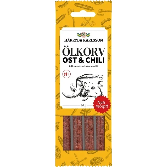 Ölkorv Ost & Chili 80g Härryda Karlsson