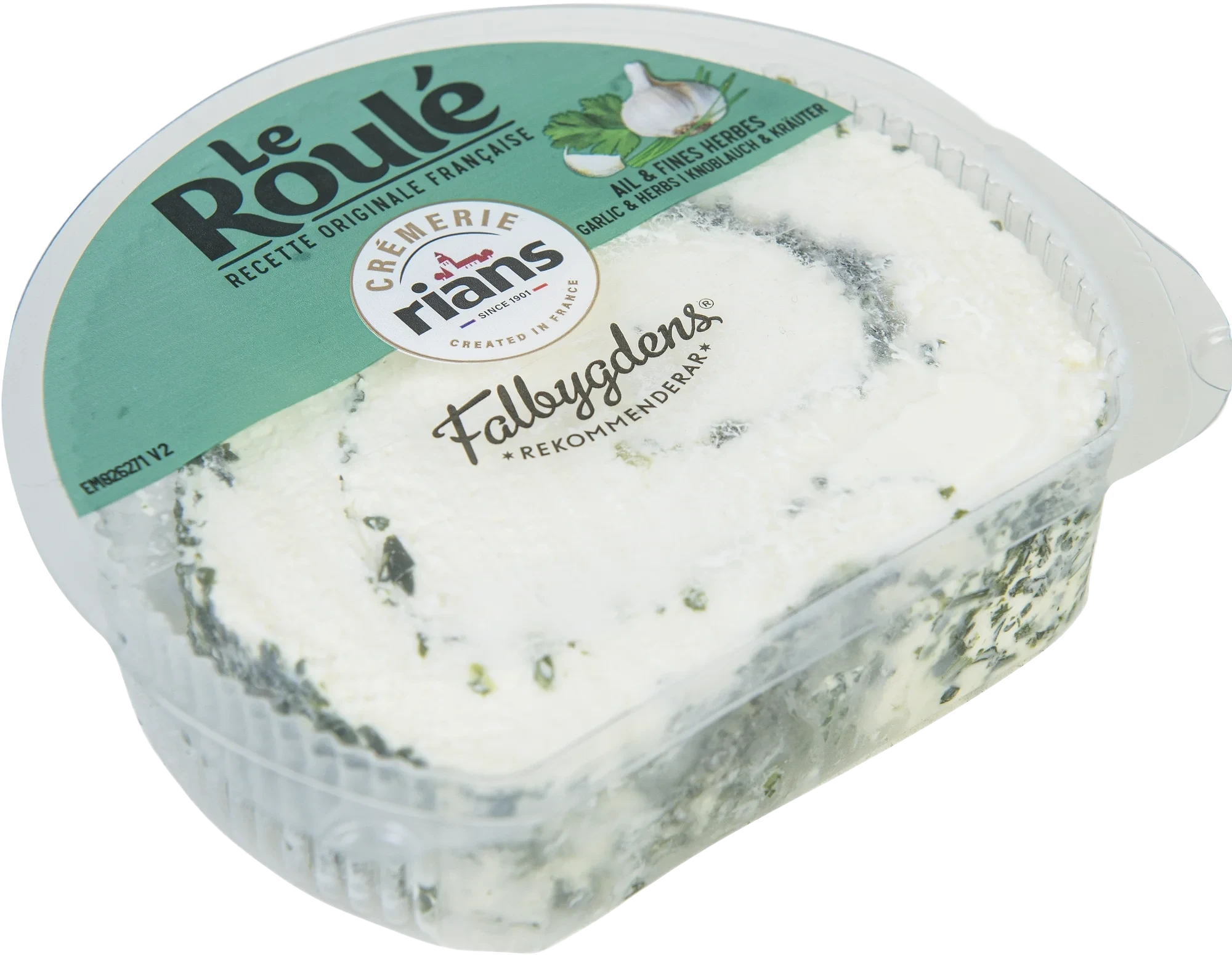 Le roulé vitlök örter färskost