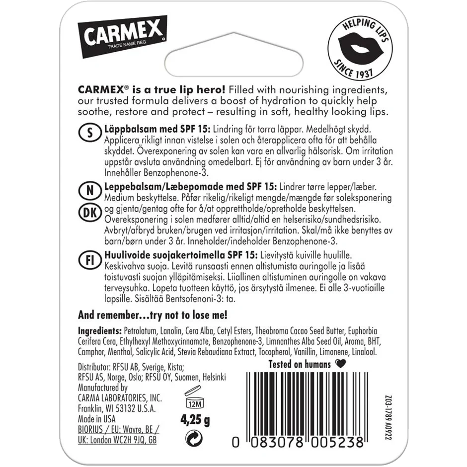 Carmex Lip Balm Classic Stick