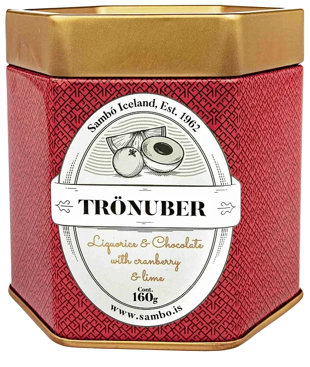 Tronuber white chocolate wi/cranberry & lime flavor   160g