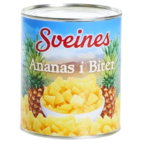 Ananas I Biter I Juice 850g Sveines