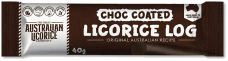 Licorice Log Choc Coated 40g