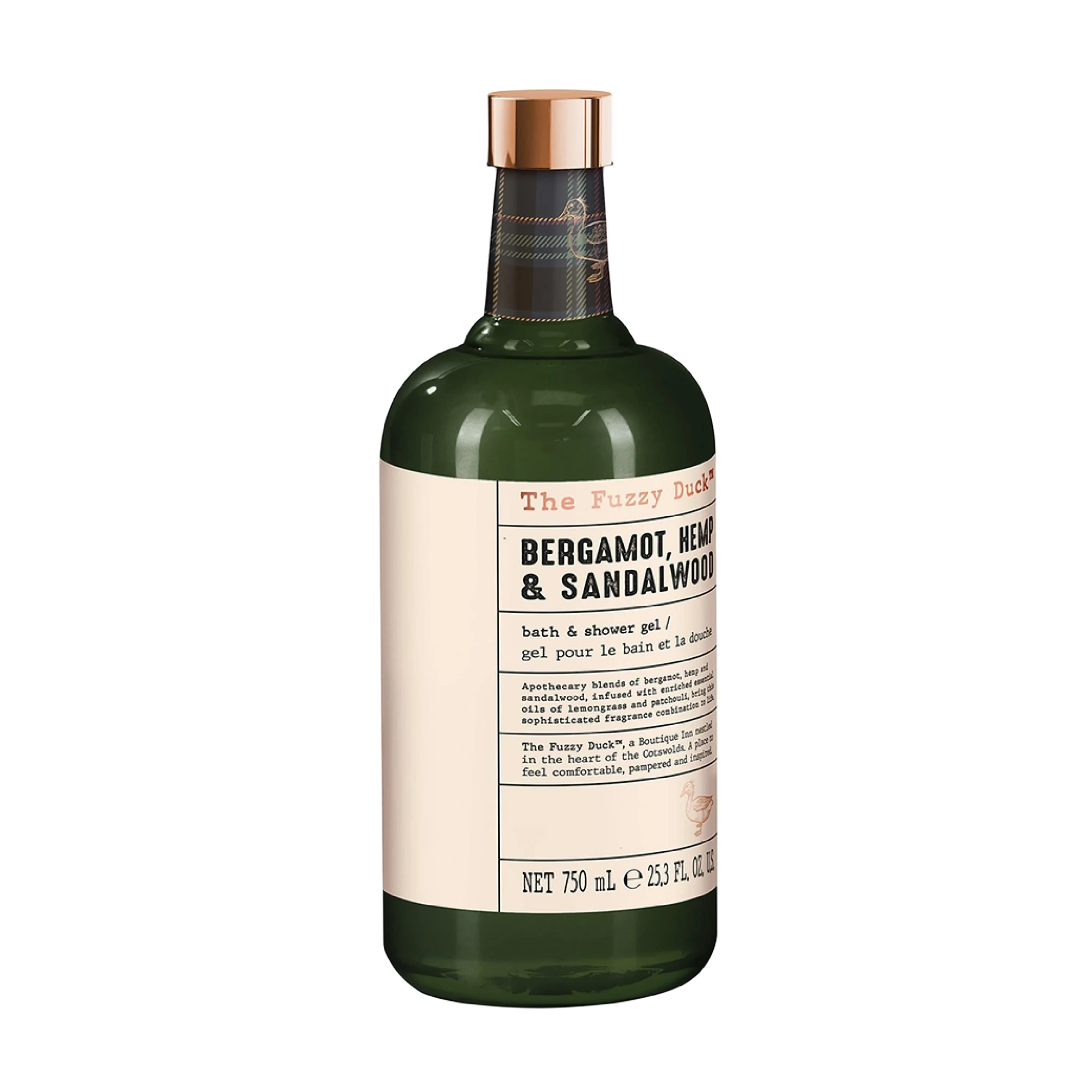 Baylis & Harding The Fuzzy Duck Bergamot, Hemp & Sandalwood Men's Luxury Bath & Shower Gel, 750 ml
