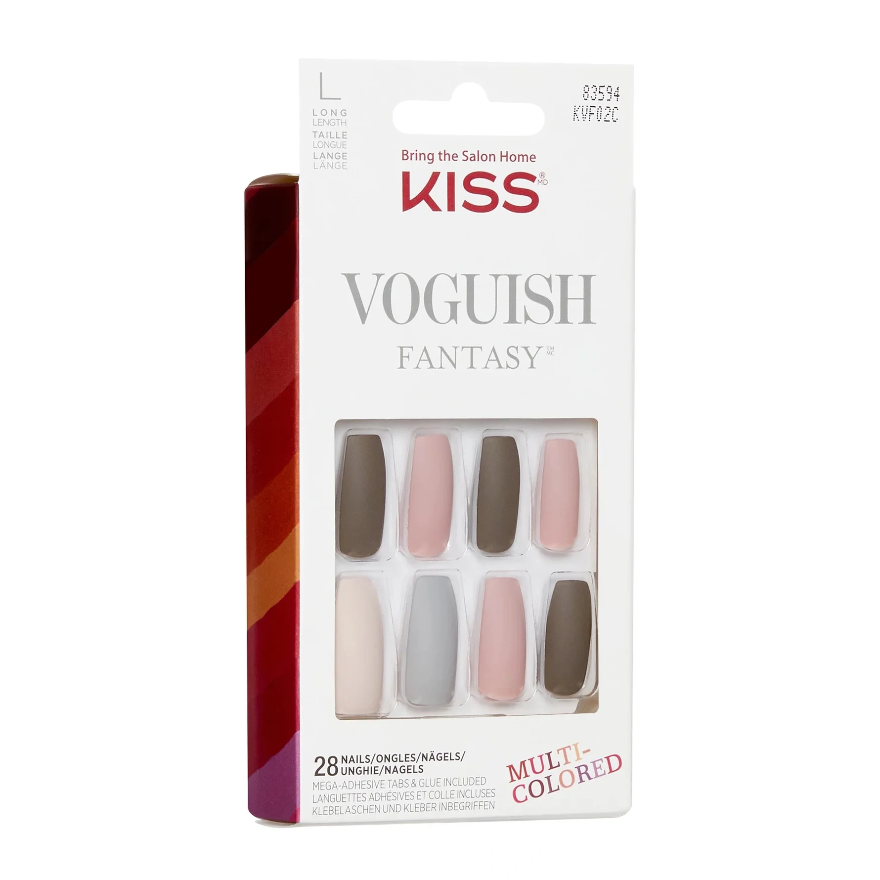 Kiss Vougish Fantasy Artificial Nail 83593 Multicolor