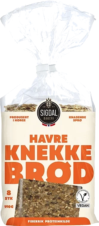Havreknekkebrød 190g Sigdal