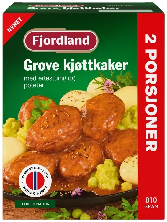 Grove Kjøttkaker i Brun Saus 810g Fjordland