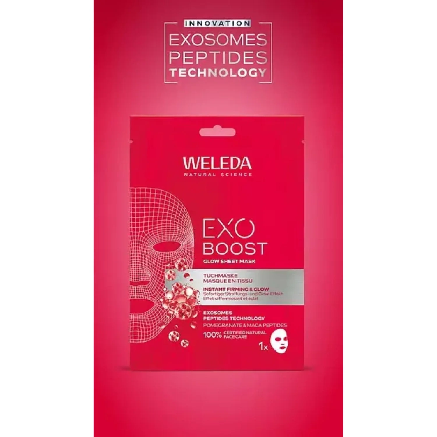 Weleda Exo Boost Glow Sheet Mask Pomegranate Sheet Mask