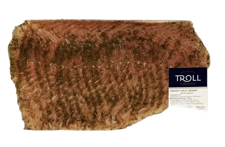Gravet Laks i Skiver 500g Troll