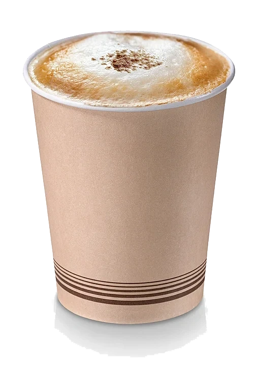 Kaffekopp 2dl, uncoated ø8cm, brun, komposterbar 50stk