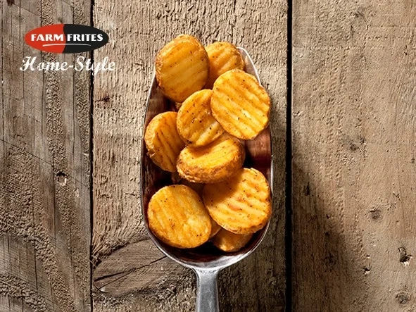 FARM FRITES FROSEN Home-Style Rustika Skivor Kryddig
