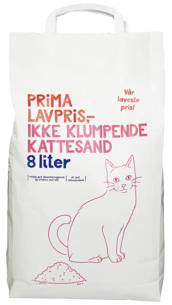 Kattesand Ikke klumpende, 8 l