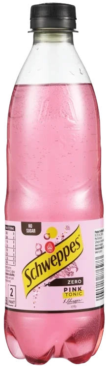 Pink Tonic Zero 0,5l flaske Schweppes