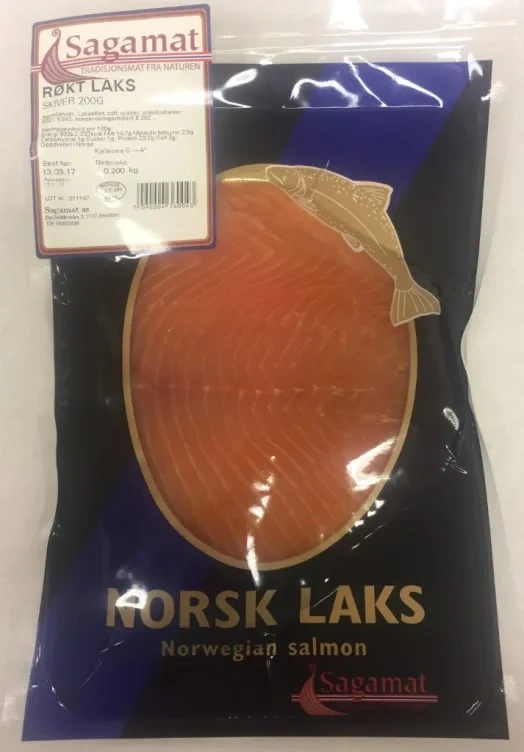 Laks Skåret Røkt 200g Sagamat As