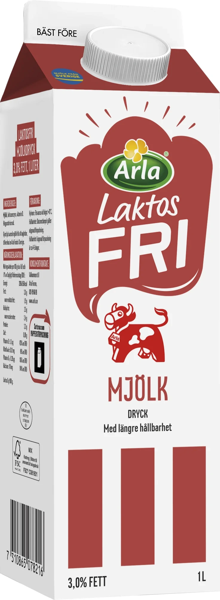 Laktosfri standardmjölkdryck 3.0%