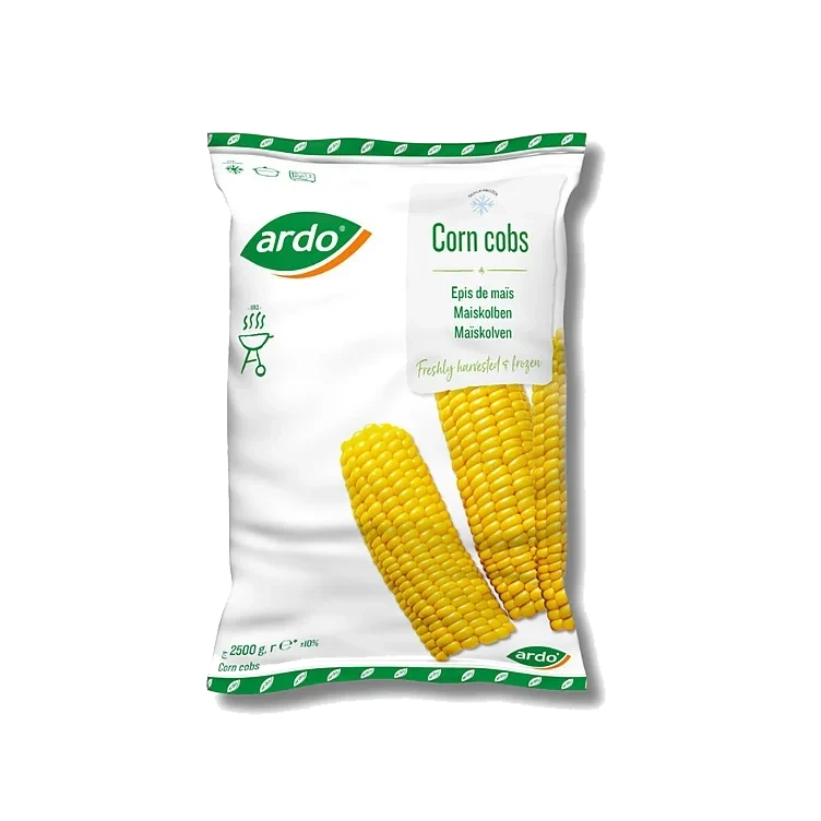 Maiskolber kokte  4x2,5kg  t  kg