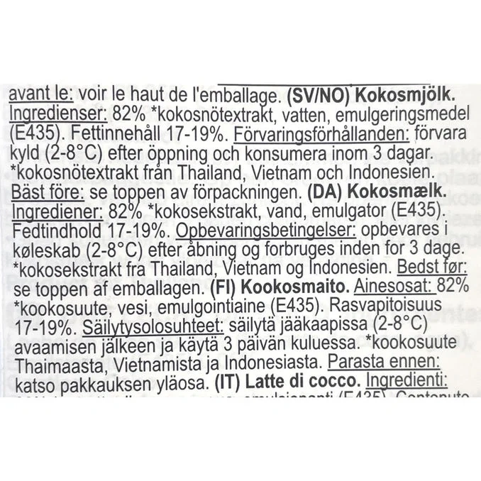 Kokosmjölk 1 L
