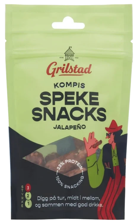 Spekesnacks Kompis Jalapeno 55g Grilstad