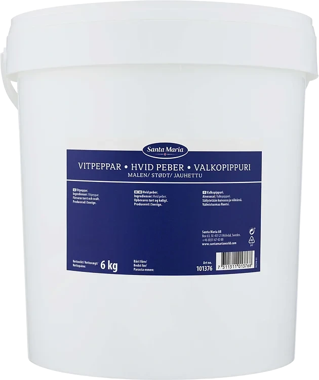 Hvit pepper malt 6kg