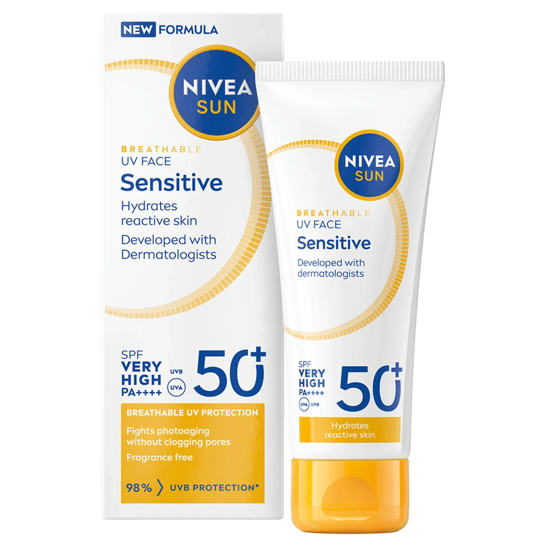 Nivea Sun Spf50+ Face Sensitive Cream 40ml