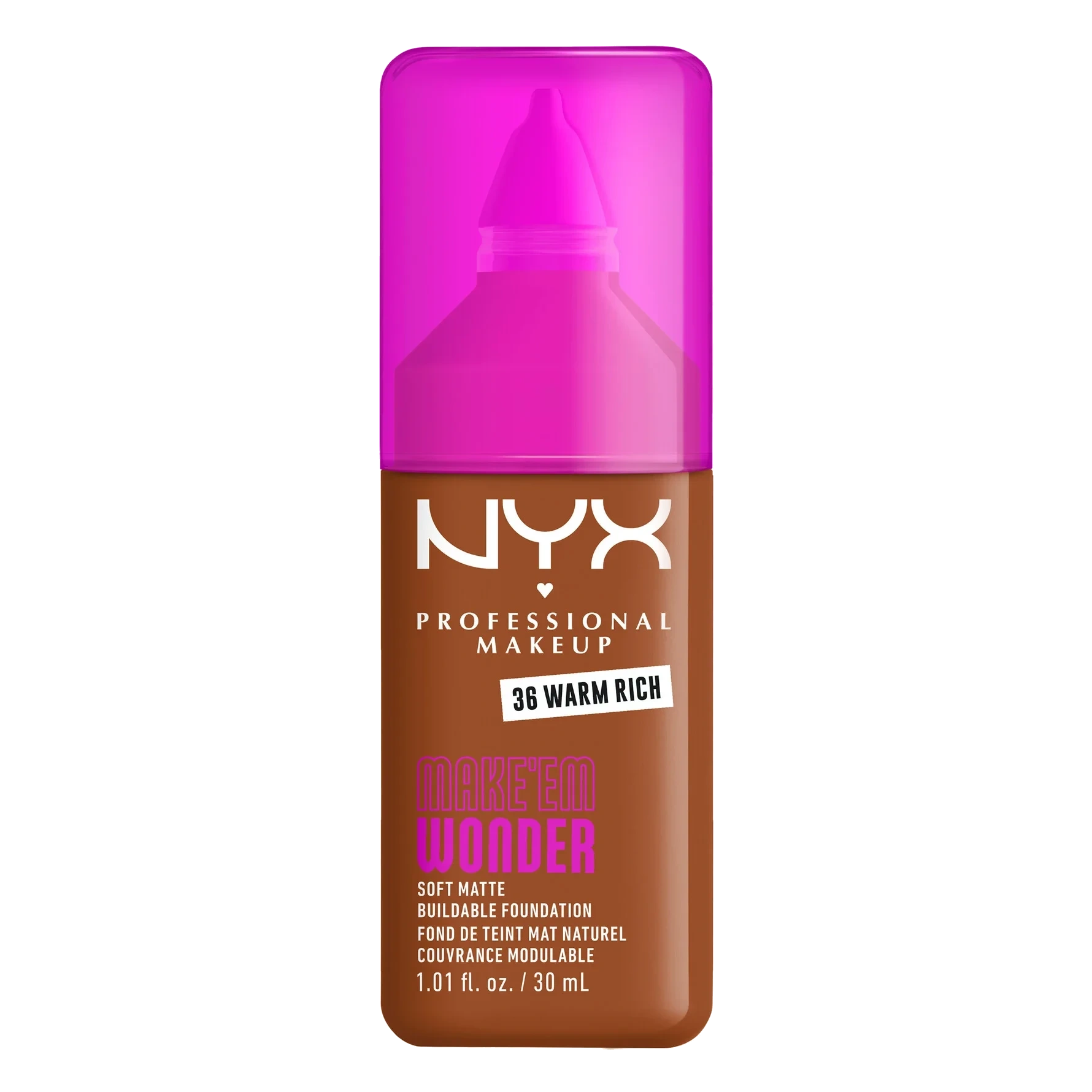 NYX PROFESSIONAL MAKEUP Make Em Wonder Foundation 36 Warm Rich