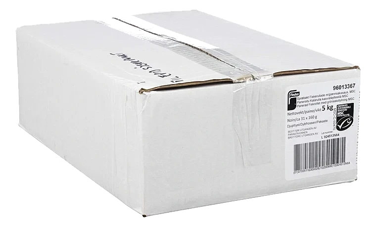 Sprøbakt fiskerullade m/grønnsaksaus msc 160g 5kg