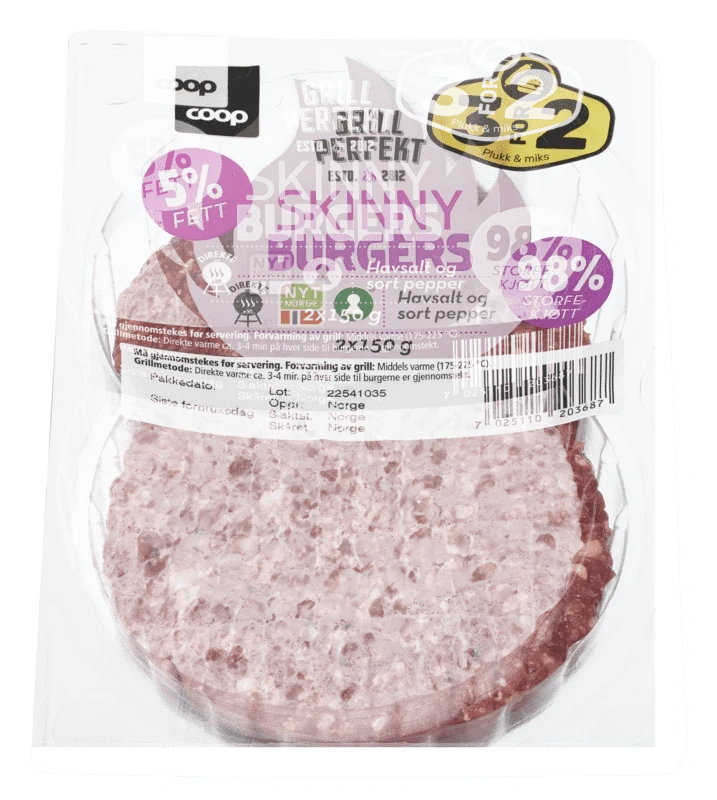 Coop Skinny Burger 300g
