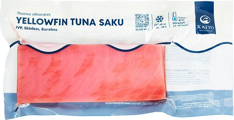 Kaiyo Seafood Yellowfin tunfisk saku ivp, 200-400g 5kg