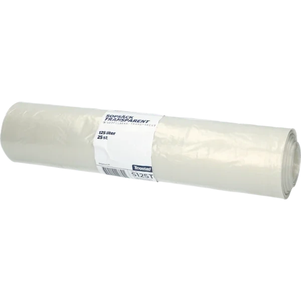 Søppelsekk 125l Transparent 25 Stk Tingstad