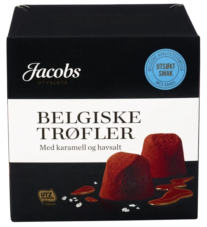 Belgiske Trøfler Karamell&Havsalt 200g Jacobs
