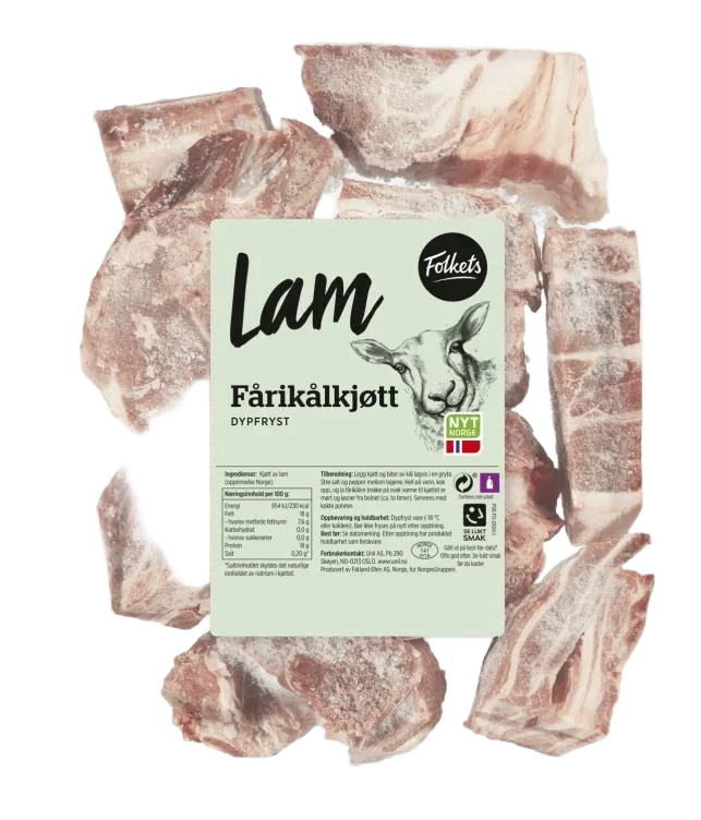 Fårikålkjøtt Lam Ca1kg Folkets