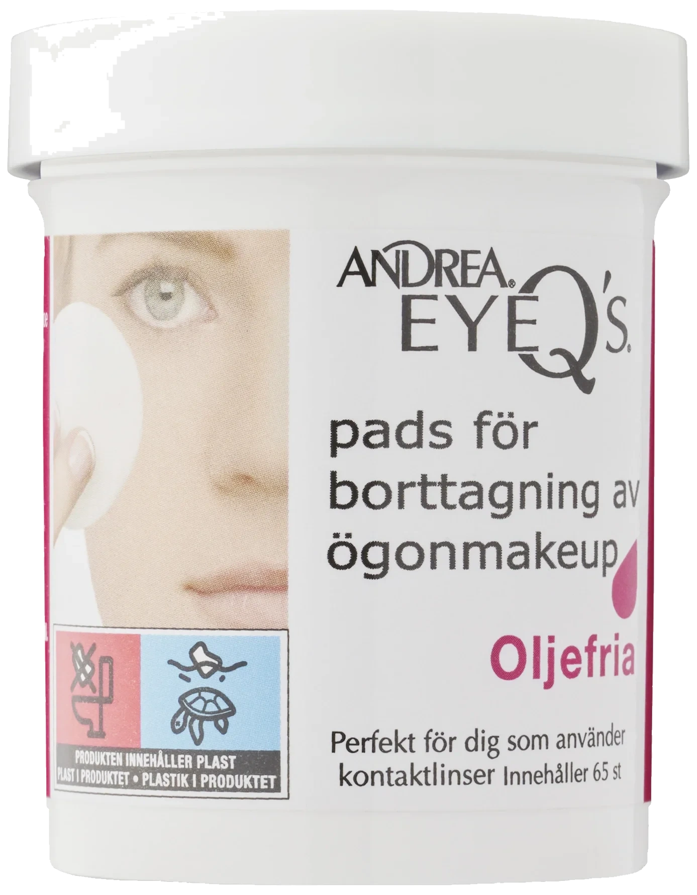 Andrea Eye-Q's Remover Non-oily pads 65 pcs